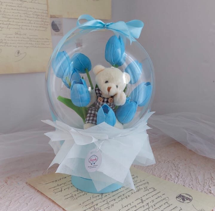 MAGIA BUNGA BALON | bunga balon anti kempes | bunga dalam balon | balon akrilik | balon mika - Image 3