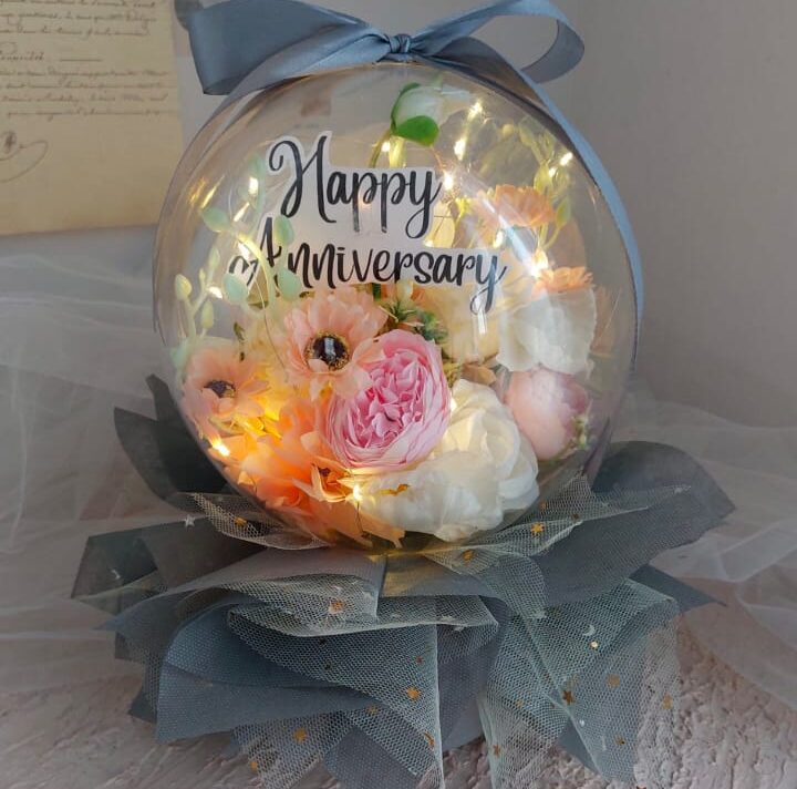 MAGIA BUNGA BALON | bunga balon anti kempes | bunga dalam balon | balon akrilik | balon mika - Image 4