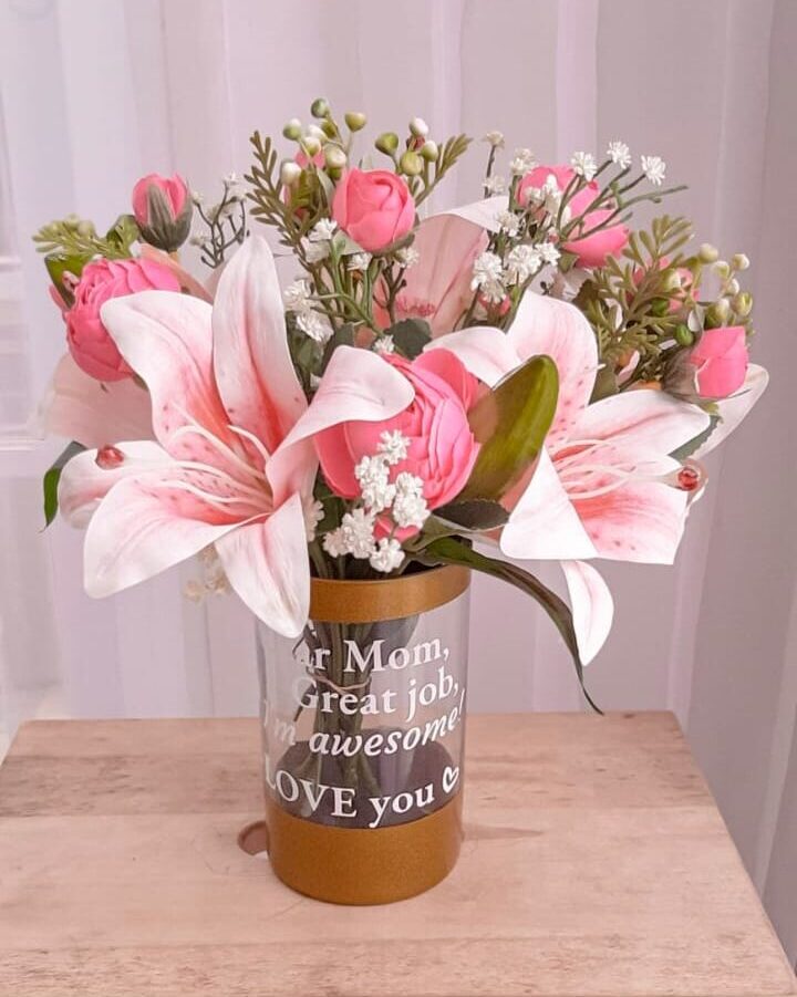 VASE ARRANGEMENT FOR MOM | rangkaian bunga artifisial dalam vas | rangkaian bunga mothers day