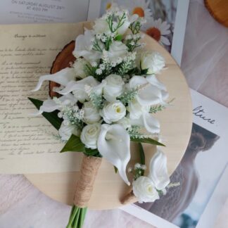 PAGEANT CALLA LILY BRIDAL BOUQUET | buket bunga pernikahan | buket bunga pengantin