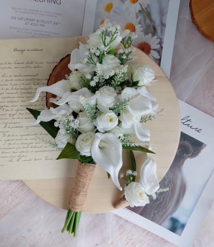 PAGEANT CALLA LILY BRIDAL BOUQUET | buket bunga pernikahan | buket bunga pengantin