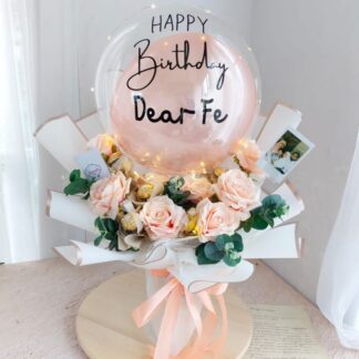 BUKET BUNGA BALON | buket bunga artifisial - coklat,led,foto
