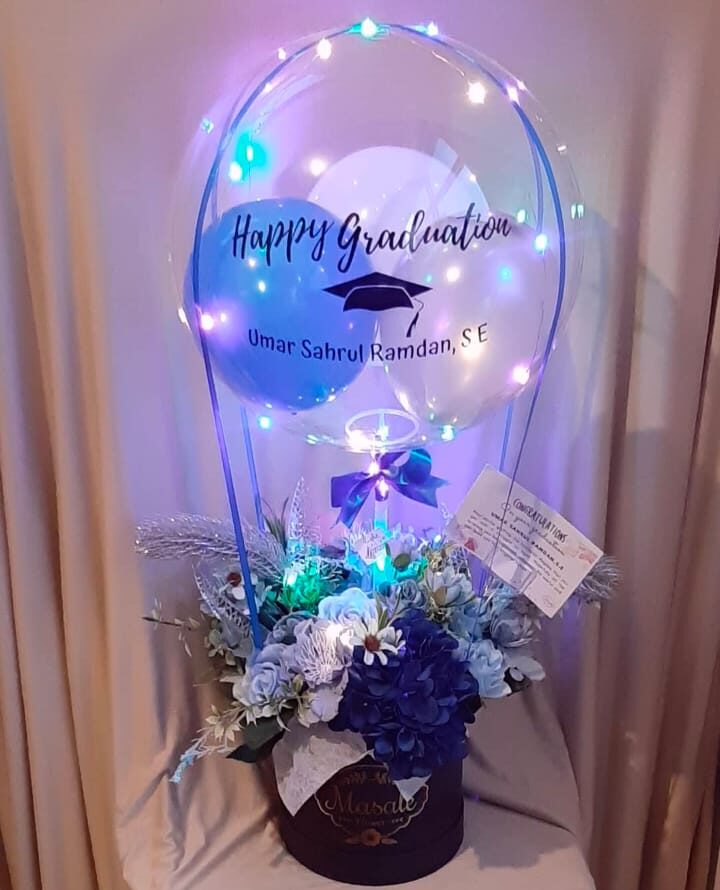 BALLOON BLOOM BOX D15 | buket bunga balon | bunga balon udara - led - Image 2