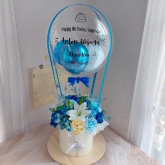 (po 1 hr) BLOOM BOX LACI D20 | bunga balon | flower bloom box