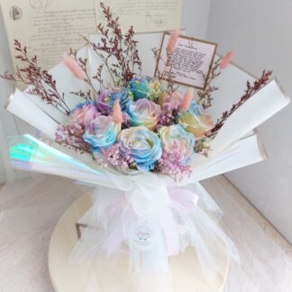 BUKET BUNGA UNICORN | Artificial Flower | Buket Coklat