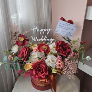 Acrylic Bloom Box D15 | Artificial flower